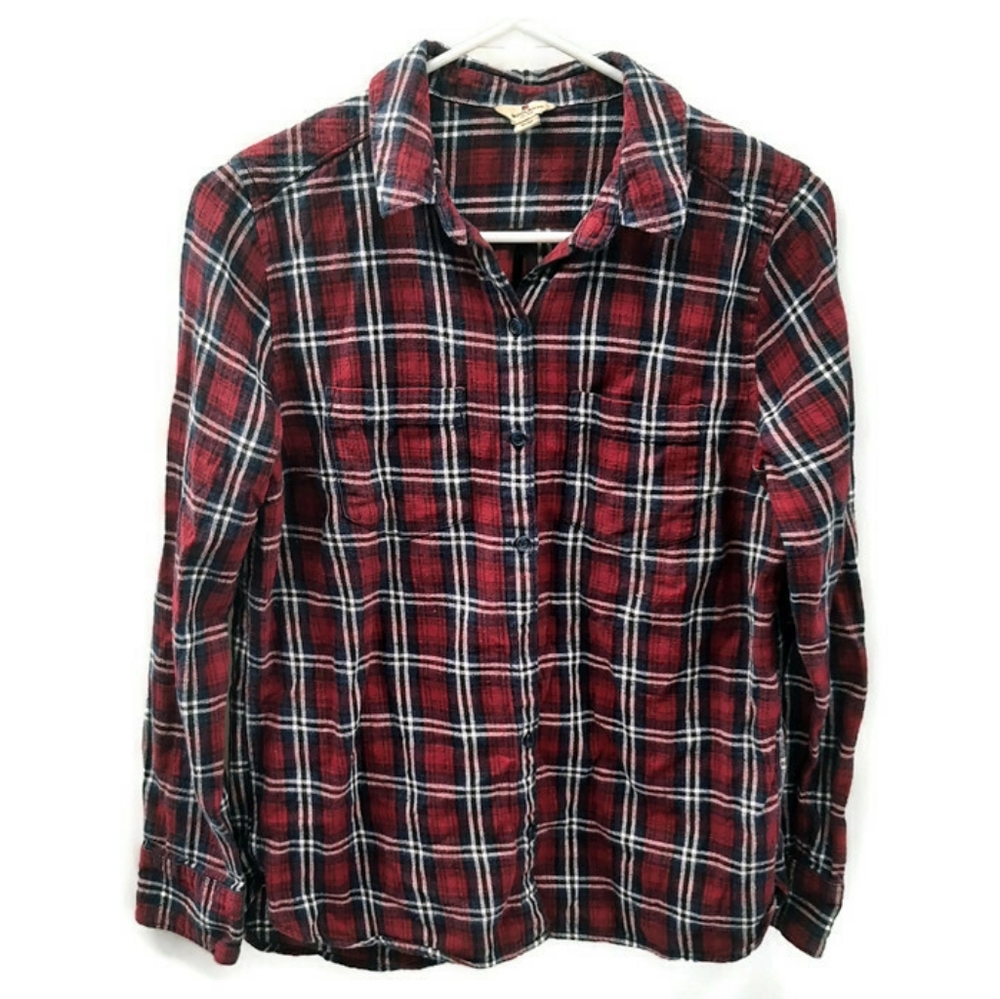 WOOLRICH flannel plaid button down medium
